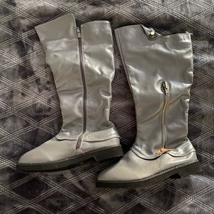 NEW Gray Knee High Boots 6.5